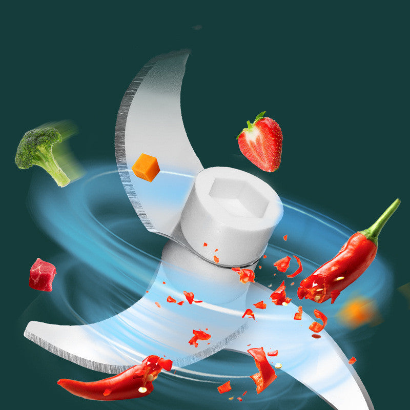 مفرمة ثوم كهربائية محمولة صغيرة الحجم لتقطيع الخضروات والفواكه واللحوم والطعام