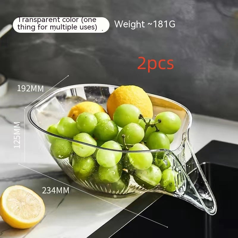 Household Self-contained Draining Taobao Dish Washing Fruit Basin