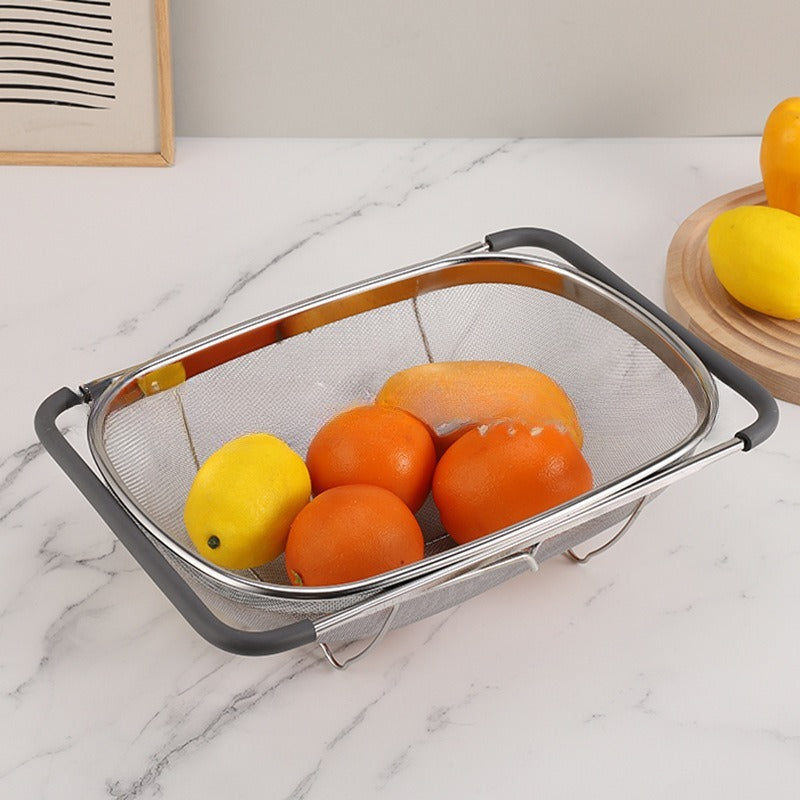 Multi-purpose Dense Hole Sink Storage Stainless Steel Washing Basket