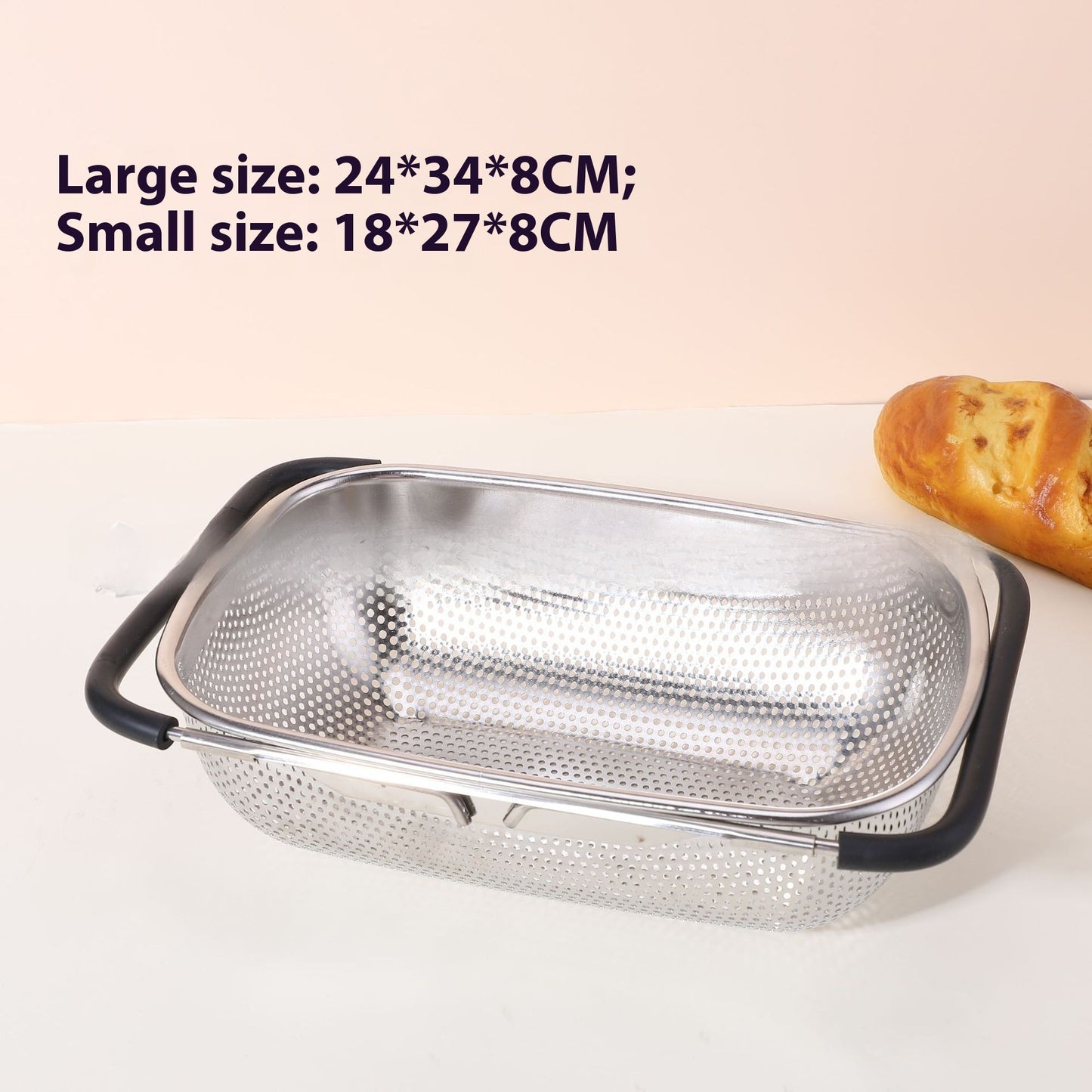 Multi-purpose Dense Hole Sink Storage Stainless Steel Washing Basket