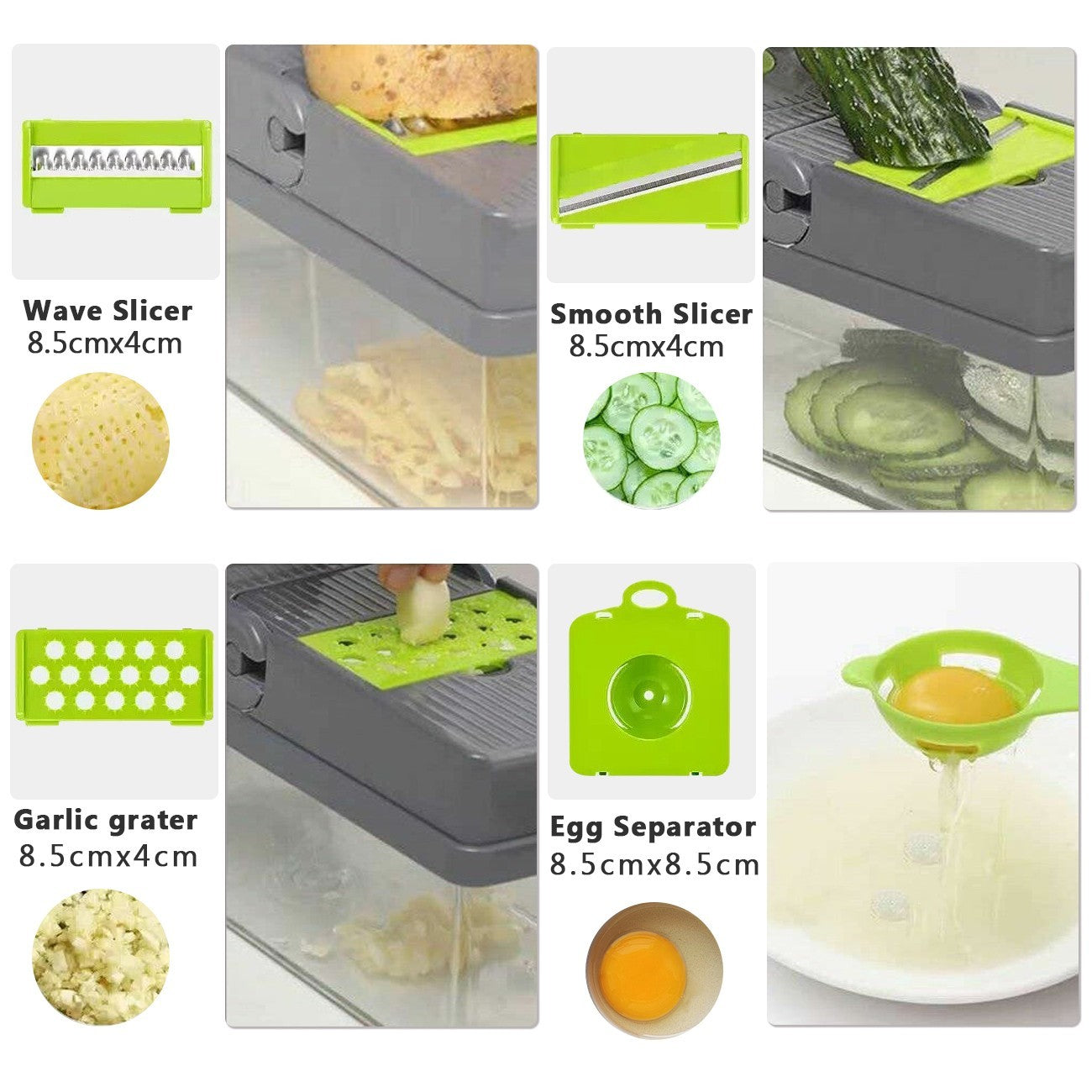 Nice Smart 15TLG Dicer Vegetable Slicer Shredder Manual Onion Chopper